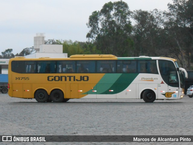 Empresa Gontijo de Transportes 14755 na cidade de Perdões, Minas Gerais, Brasil, por Marcos de Alcantara Pinto. ID da foto: 9357962.