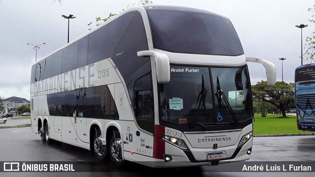 Auto Viação Catarinense 321315 na cidade de Florianópolis, Santa Catarina, Brasil, por André Luis L Furlan. ID da foto: 9357621.