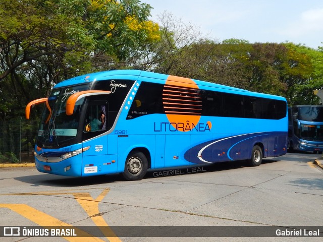 Litorânea Transportes Coletivos 5981 na cidade de São Paulo, São Paulo, Brasil, por Gabriel Leal. ID da foto: 9358723.