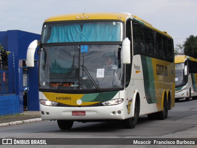 Empresa Gontijo de Transportes 14985 na cidade de São Paulo, São Paulo, Brasil, por Moaccir  Francisco Barboza. ID da foto: 9358700.