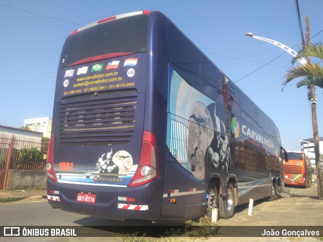 Carvalho Tur Transportes e Turismo 1001 na cidade de Novo Gama, Goiás, Brasil, por João Gonçalves. Número da foto: #9361135.