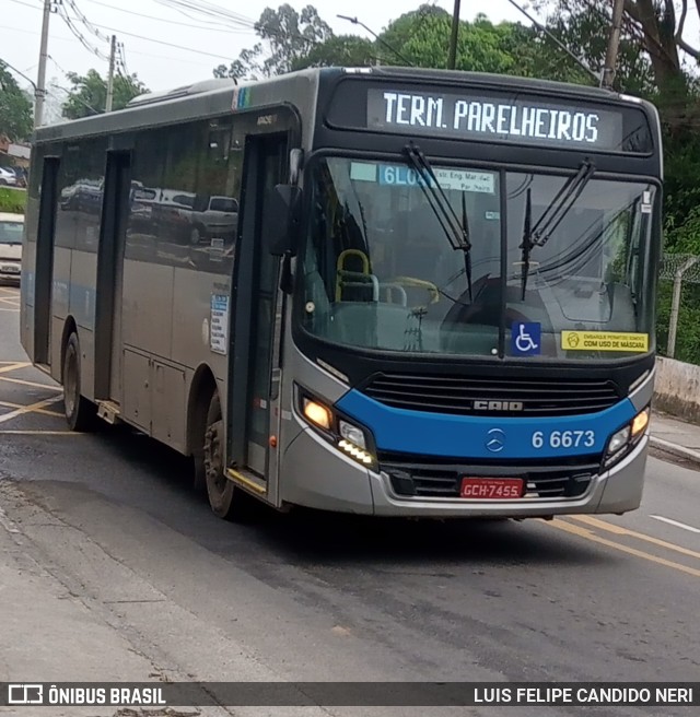 Transwolff Transportes e Turismo 6 6673 na cidade de São Paulo, São Paulo, Brasil, por LUIS FELIPE CANDIDO NERI. Número da foto: #9367063.