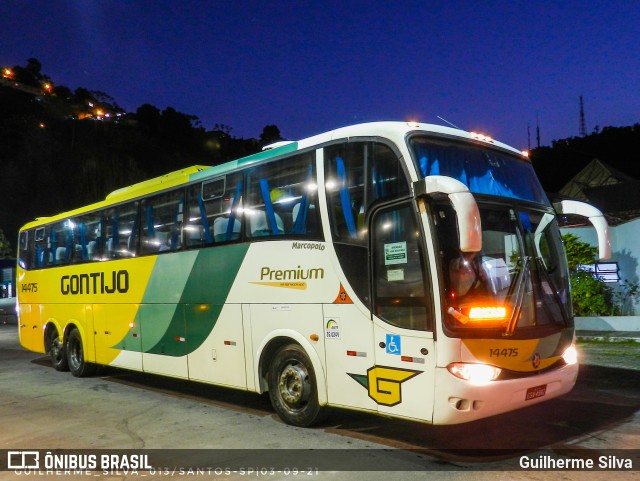 Empresa Gontijo de Transportes 14475 na cidade de Santos, São Paulo, Brasil, por Guilherme Silva. ID da foto: 9365744.