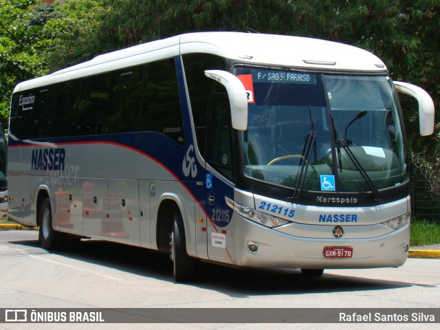 Viação Nasser 212115 na cidade de São Paulo, São Paulo, Brasil, por Rafael Santos Silva. ID da foto: 9364381.