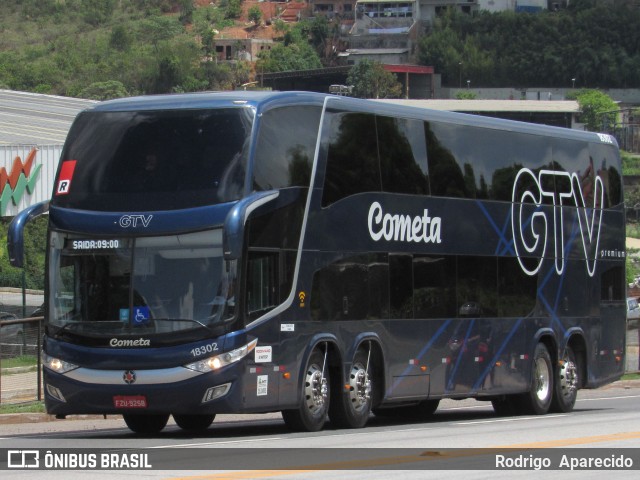 Viação Cometa 18302 na cidade de Conselheiro Lafaiete, Minas Gerais, Brasil, por Rodrigo  Aparecido. ID da foto: 9366288.