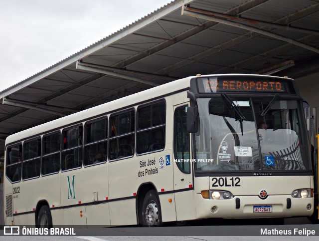 Auto Viação São José dos Pinhais 20L12 na cidade de São José dos Pinhais, Paraná, Brasil, por Matheus Felipe. ID da foto: 9366839.