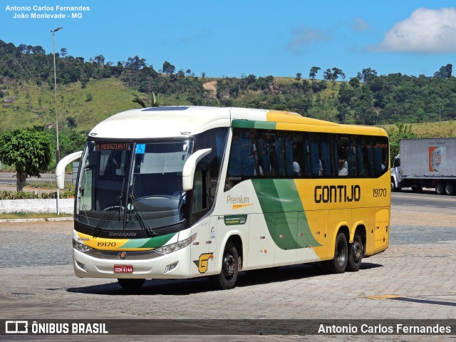 Empresa Gontijo de Transportes 19170 na cidade de João Monlevade, Minas Gerais, Brasil, por Antonio Carlos Fernandes. ID da foto: 9368271.