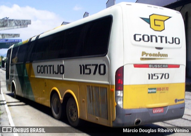 Empresa Gontijo de Transportes 11570 na cidade de Rio de Janeiro, Rio de Janeiro, Brasil, por Márcio Douglas Ribeiro Venino. ID da foto: 9369891.