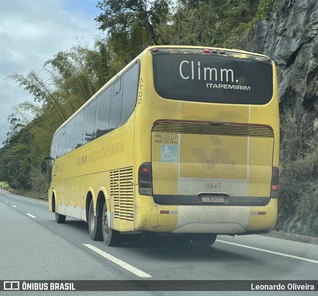 Viação Itapemirim 8849 na cidade de Petrópolis, Rio de Janeiro, Brasil, por Leonardo Oliveira. Número da foto: #9367445.