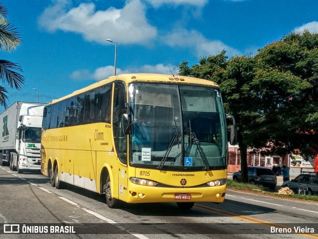 Viação Itapemirim 8705 na cidade de Campos dos Goytacazes, Rio de Janeiro, Brasil, por Breno Vieira. ID da foto: 9370175.