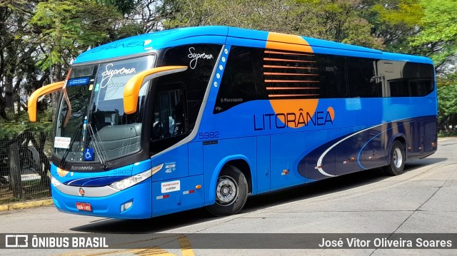 Litorânea Transportes Coletivos 5982 na cidade de São Paulo, São Paulo, Brasil, por José Vitor Oliveira Soares. Número da foto: #9368515.
