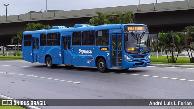 Biguaçu Transportes Coletivos Administração e Participação 1401 na cidade de Florianópolis, Santa Catarina, Brasil, por André Luis L Furlan. ID da foto: 9367672.