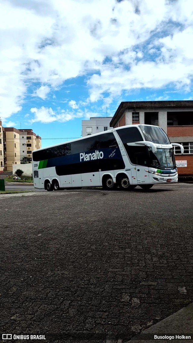 Planalto Transportes 2126 na cidade de Santa Maria, Rio Grande do Sul, Brasil, por Busologo Holken. ID da foto: 9368090.