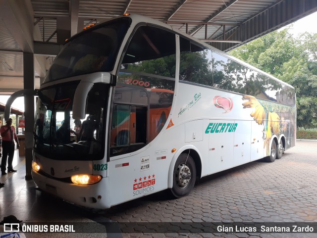 Eucatur - Empresa União Cascavel de Transportes e Turismo 4023 na cidade de Ji-Paraná, Rondônia, Brasil, por Gian Lucas  Santana Zardo. ID da foto: 9369184.