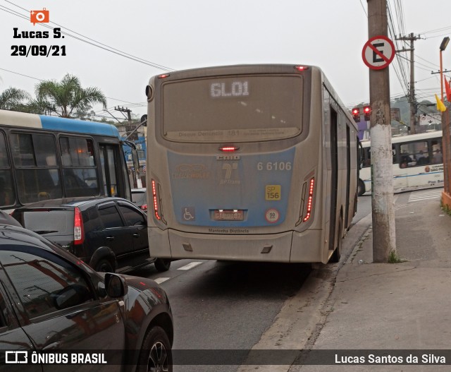 Transwolff Transportes e Turismo 6 6106 na cidade de São Paulo, São Paulo, Brasil, por Lucas Santos da Silva. Número da foto: #9371913.