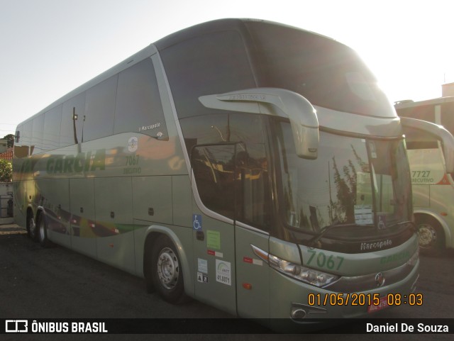 Viação Garcia 7067 na cidade de Ribeirão Preto, São Paulo, Brasil, por Daniel De Souza. ID da foto: 9373927.