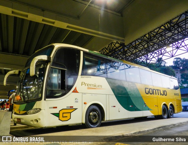 Empresa Gontijo de Transportes 14475 na cidade de Santos, São Paulo, Brasil, por Guilherme Silva. ID da foto: 9373902.