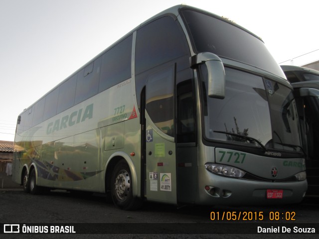 Viação Garcia 7727 na cidade de Ribeirão Preto, São Paulo, Brasil, por Daniel De Souza. Número da foto: #9373931.