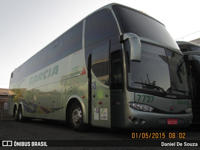 Viação Garcia 7727 na cidade de Ribeirão Preto, São Paulo, Brasil, por Daniel De Souza. ID da foto: 9373931.