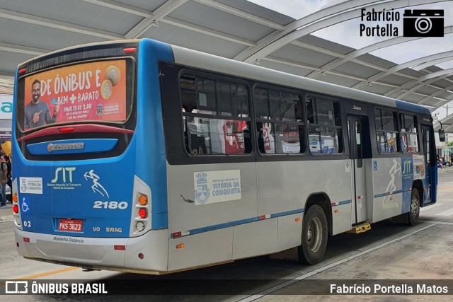 ATT - Atlântico Transportes e Turismo - Vitória da Conquista 2180 na cidade de Vitória da Conquista, Bahia, Brasil, por Fabrício Portella Matos. Número da foto: #9371609.