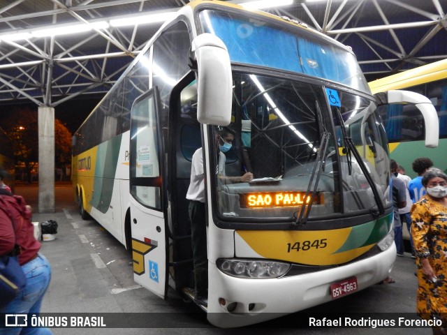 Empresa Gontijo de Transportes 14845 na cidade de São Paulo, São Paulo, Brasil, por Rafael Rodrigues Forencio. ID da foto: 9371102.