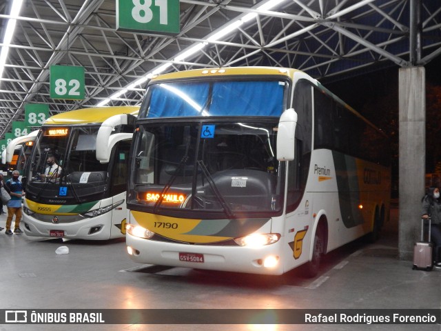 Empresa Gontijo de Transportes 17190 na cidade de São Paulo, São Paulo, Brasil, por Rafael Rodrigues Forencio. ID da foto: 9373464.