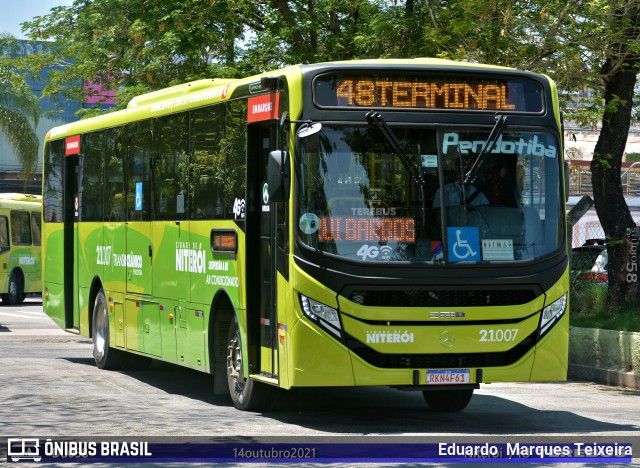 Viação Pendotiba 2.1.007 na cidade de Niterói, Rio de Janeiro, Brasil, por Eduardo  Marques Teixeira. Número da foto: #9375790.