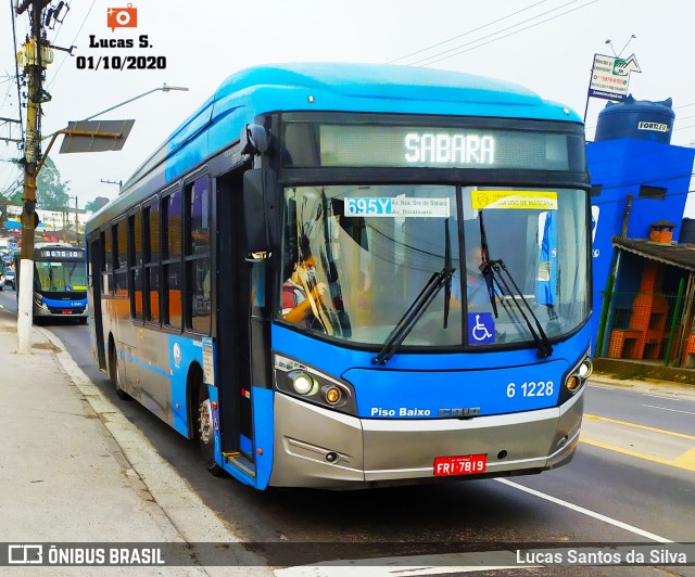 Viação Grajaú S.A. 6 1228 na cidade de São Paulo, São Paulo, Brasil, por Lucas Santos da Silva. ID da foto: 9376292.