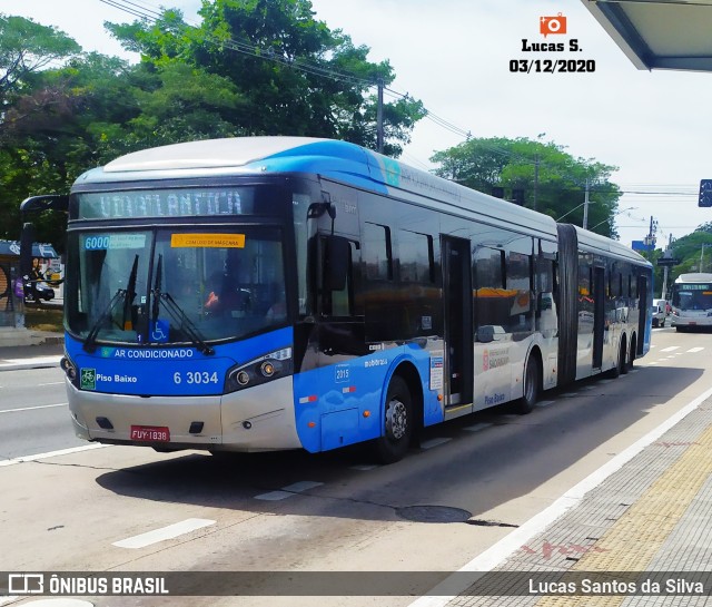 Viação Paratodos > São Jorge > Metropolitana São Paulo > Mobibrasil 6 3034 na cidade de São Paulo, São Paulo, Brasil, por Lucas Santos da Silva. Número da foto: #9376240.