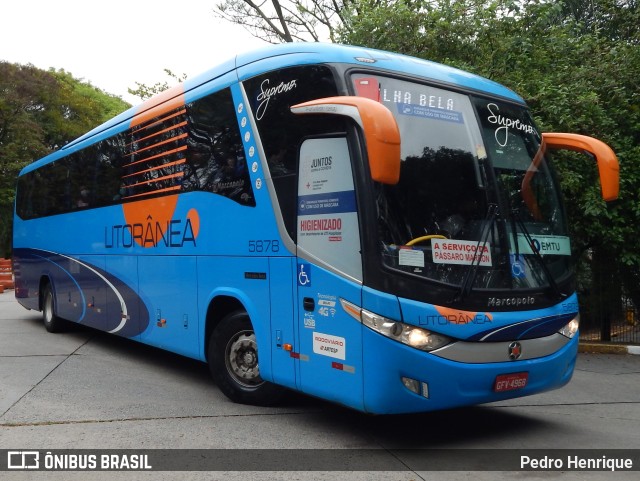 Litorânea Transportes Coletivos 5878 na cidade de São Paulo, São Paulo, Brasil, por Pedro Henrique. ID da foto: 9374420.