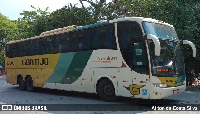 Empresa Gontijo de Transportes 17005 na cidade de São Paulo, São Paulo, Brasil, por Ailton da Costa Silva. ID da foto: 9377112.