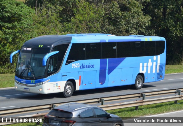 UTIL - União Transporte Interestadual de Luxo 9523 na cidade de Santa Isabel, São Paulo, Brasil, por Vicente de Paulo Alves. Número da foto: #9376280.