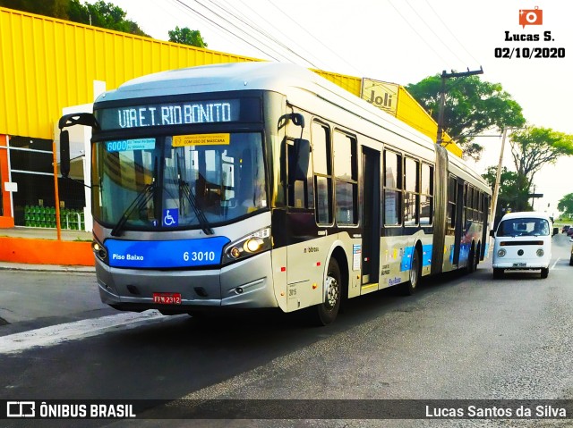 Viação Paratodos > São Jorge > Metropolitana São Paulo > Mobibrasil 6 3010 na cidade de São Paulo, São Paulo, Brasil, por Lucas Santos da Silva. Número da foto: #9376212.