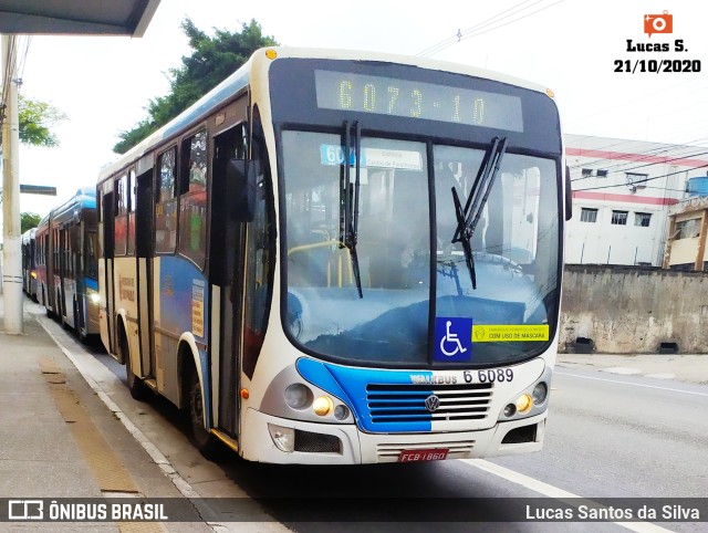 Transwolff Transportes e Turismo 6 6089 na cidade de São Paulo, São Paulo, Brasil, por Lucas Santos da Silva. ID da foto: 9376359.