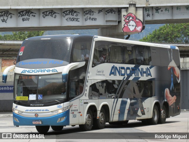 Empresa de Transportes Andorinha 7404 na cidade de Rio de Janeiro, Rio de Janeiro, Brasil, por Rodrigo Miguel. ID da foto: 9377876.