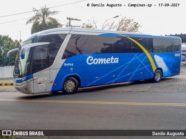 Viação Cometa 18507 na cidade de Campinas, São Paulo, Brasil, por Danilo Augusto. ID da foto: 9380838.