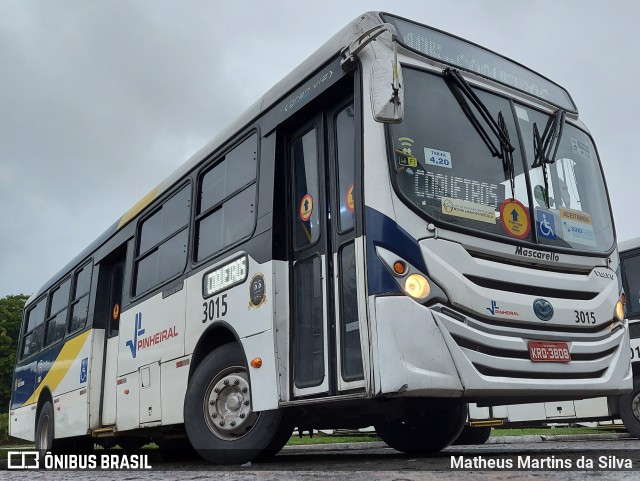 Viação Pinheiral 3015 na cidade de Volta Redonda, Rio de Janeiro, Brasil, por Matheus Martins da Silva. ID da foto: 9378598.