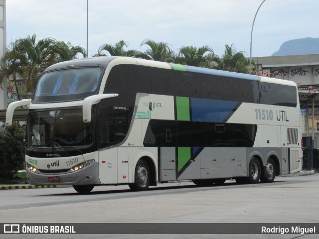 UTIL - União Transporte Interestadual de Luxo 11510 na cidade de Rio de Janeiro, Rio de Janeiro, Brasil, por Rodrigo Miguel. Número da foto: #9377900.