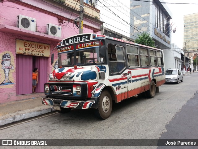 SMTC - Sur Movil Transporte y Comercio - Linea 2 245 na cidade de Asunción, Paraguai, por José Paredes. ID da foto: 9377856.