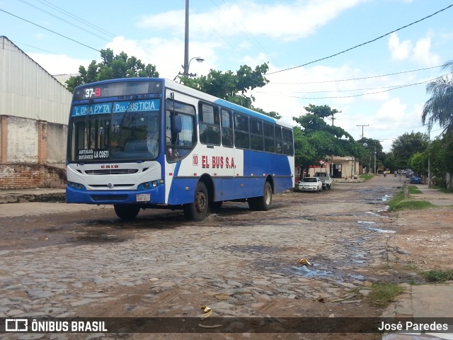 Linea 37-B El Bus S.A 10 na cidade de Asunción, Paraguai, por José Paredes. ID da foto: 9380376.