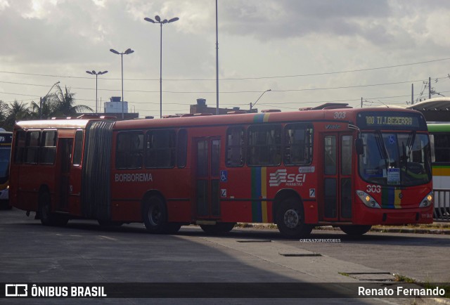 Borborema Imperial Transportes 303 na cidade de Recife, Pernambuco, Brasil, por Renato Fernando. ID da foto: 9377616.