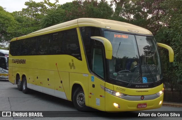 Viação Itapemirim 60089 na cidade de São Paulo, São Paulo, Brasil, por Ailton da Costa Silva. ID da foto: 9379811.