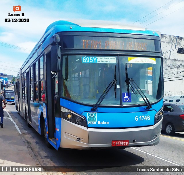 Viação Grajaú S.A. 6 1746 na cidade de São Paulo, São Paulo, Brasil, por Lucas Santos da Silva. ID da foto: 9379957.