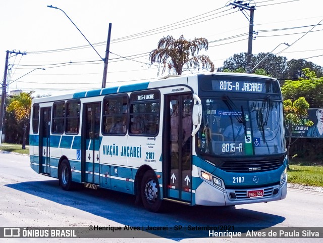 Viação Jacareí 2187 na cidade de Jacareí, São Paulo, Brasil, por Henrique Alves de Paula Silva. ID da foto: 9379436.