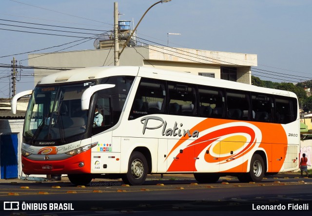 Viação Platina 2800 na cidade de Uberlândia, Minas Gerais, Brasil, por Leonardo Fidelli. Número da foto: #9380555.