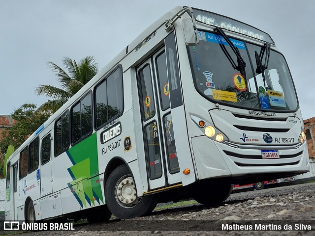 Viação Pinheiral RJ 189.017 na cidade de Pinheiral, Rio de Janeiro, Brasil, por Matheus Martins da Silva. ID da foto: 9378594.