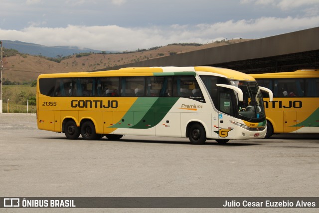 Empresa Gontijo de Transportes 21355 na cidade de Roseira, São Paulo, Brasil, por Julio Cesar Euzebio Alves. ID da foto: 9380048.