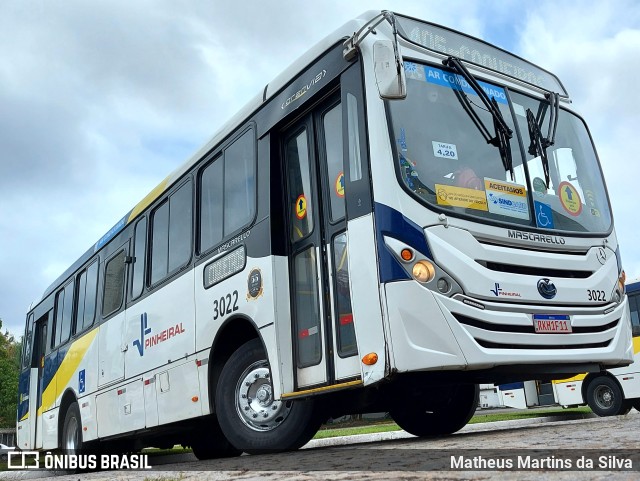 Viação Pinheiral 3022 na cidade de Volta Redonda, Rio de Janeiro, Brasil, por Matheus Martins da Silva. ID da foto: 9378605.