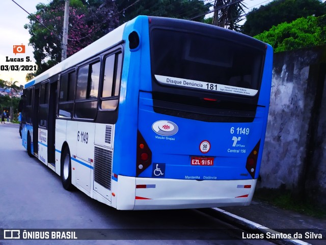 Viação Grajaú S.A. 6 1149 na cidade de São Paulo, São Paulo, Brasil, por Lucas Santos da Silva. Número da foto: #9379961.