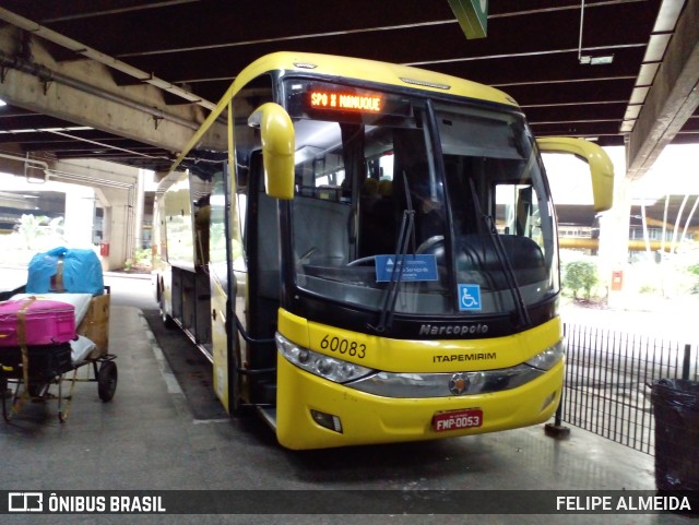 Viação Itapemirim 60083 na cidade de São Paulo, São Paulo, Brasil, por FELIPE ALMEIDA. Número da foto: #9379017.